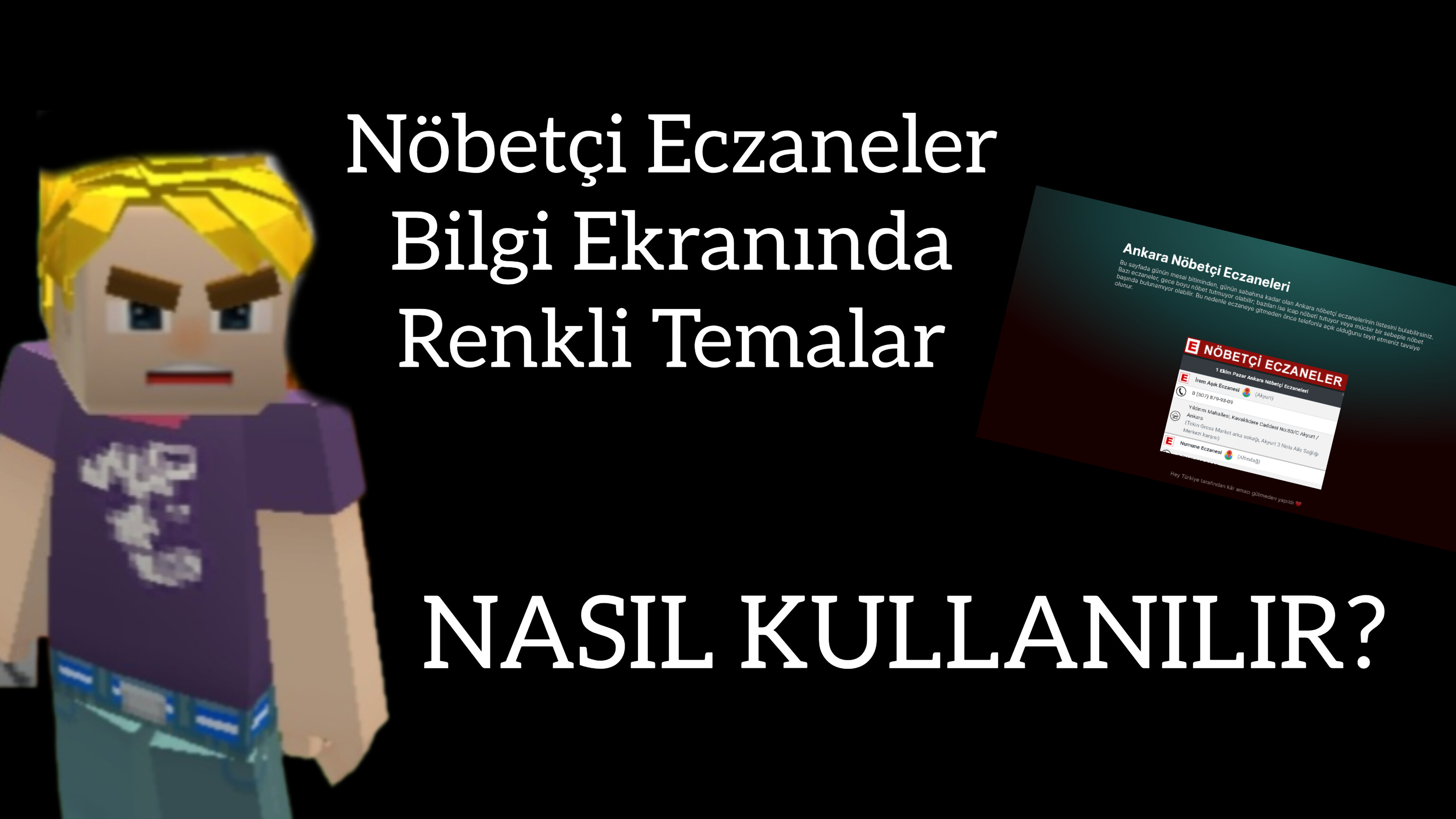 Nöbetçi Eczaneler Bilgi Ekranı'nda Renkli Temalar Nasıl Kullanılır?